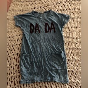 Bobo Choses Blue T-Shirt with 'DA DA' Design